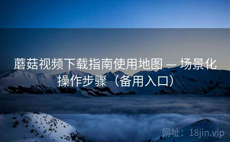 蘑菇视频下载指南使用地图 — 场景化操作步骤（备用入口）