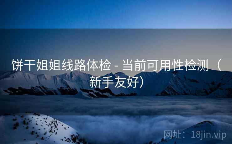 饼干姐姐线路体检 - 当前可用性检测（新手友好）
